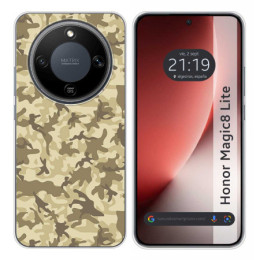 Funda Silicona para Huawei Honor Magic 8 Lite 5G diseño Sand Camuflaje Dibujos