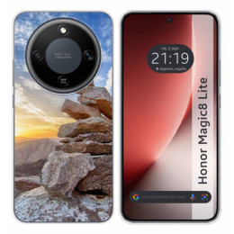 Funda Silicona para Huawei Honor Magic 8 Lite 5G diseño Sunset Dibujos