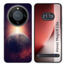 Funda Silicona para Huawei Honor Magic 8 Lite 5G diseño Tierra Dibujos