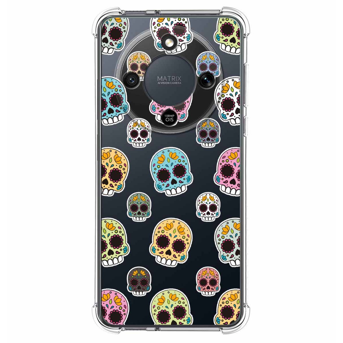 Funda Silicona Antigolpes para Huawei Honor Magic 8 Lite 5G diseño Catrina Dibujos