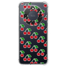Funda Silicona Antigolpes para Huawei Honor Magic 8 Lite 5G diseño Cerezas Dibujos