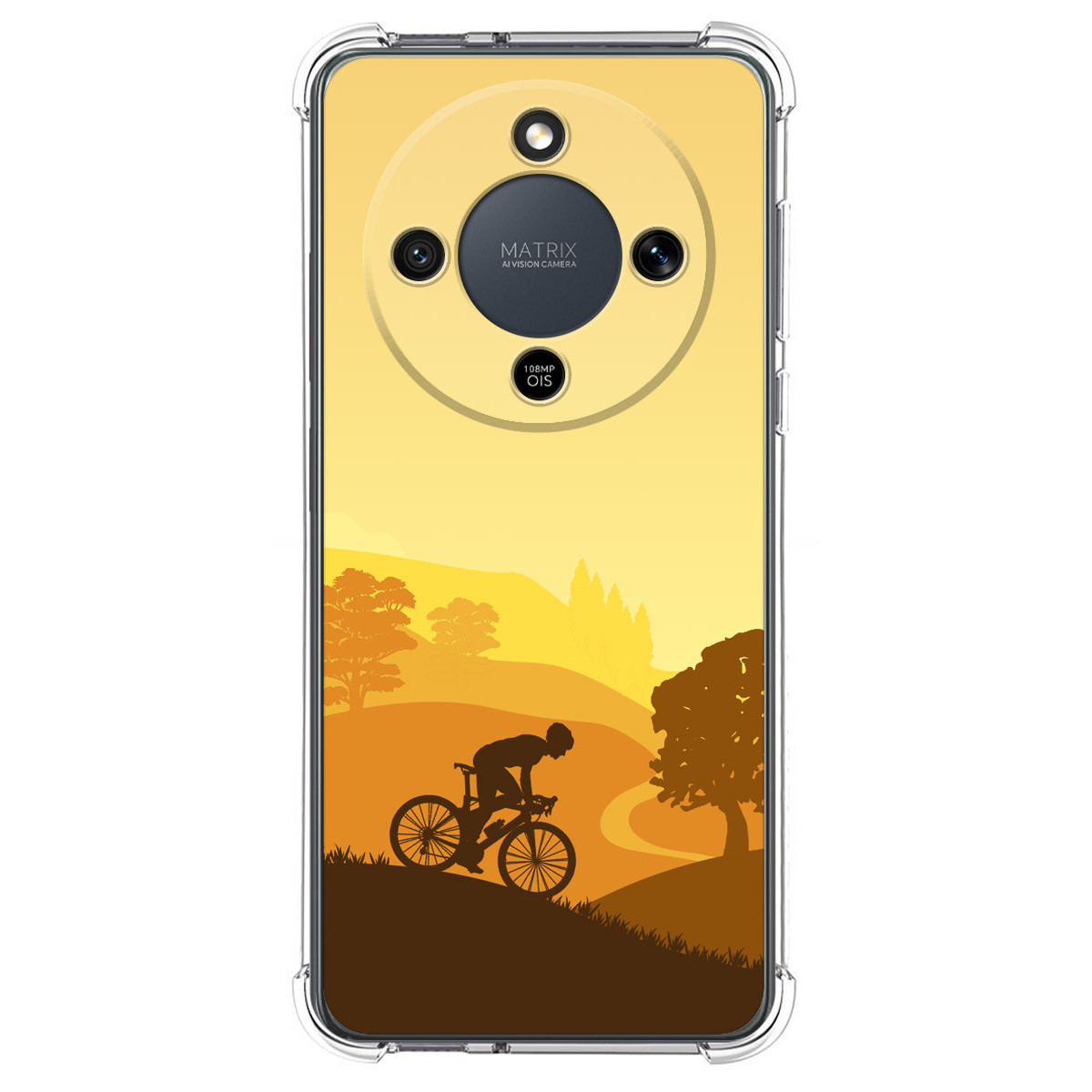 Funda Silicona Antigolpes para Huawei Honor Magic 8 Lite 5G diseño Ciclista Dibujos