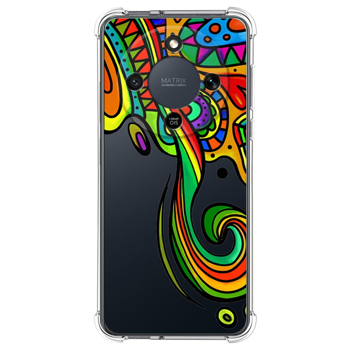 Funda Silicona Antigolpes para Huawei Honor Magic 8 Lite 5G diseño Colores Dibujos