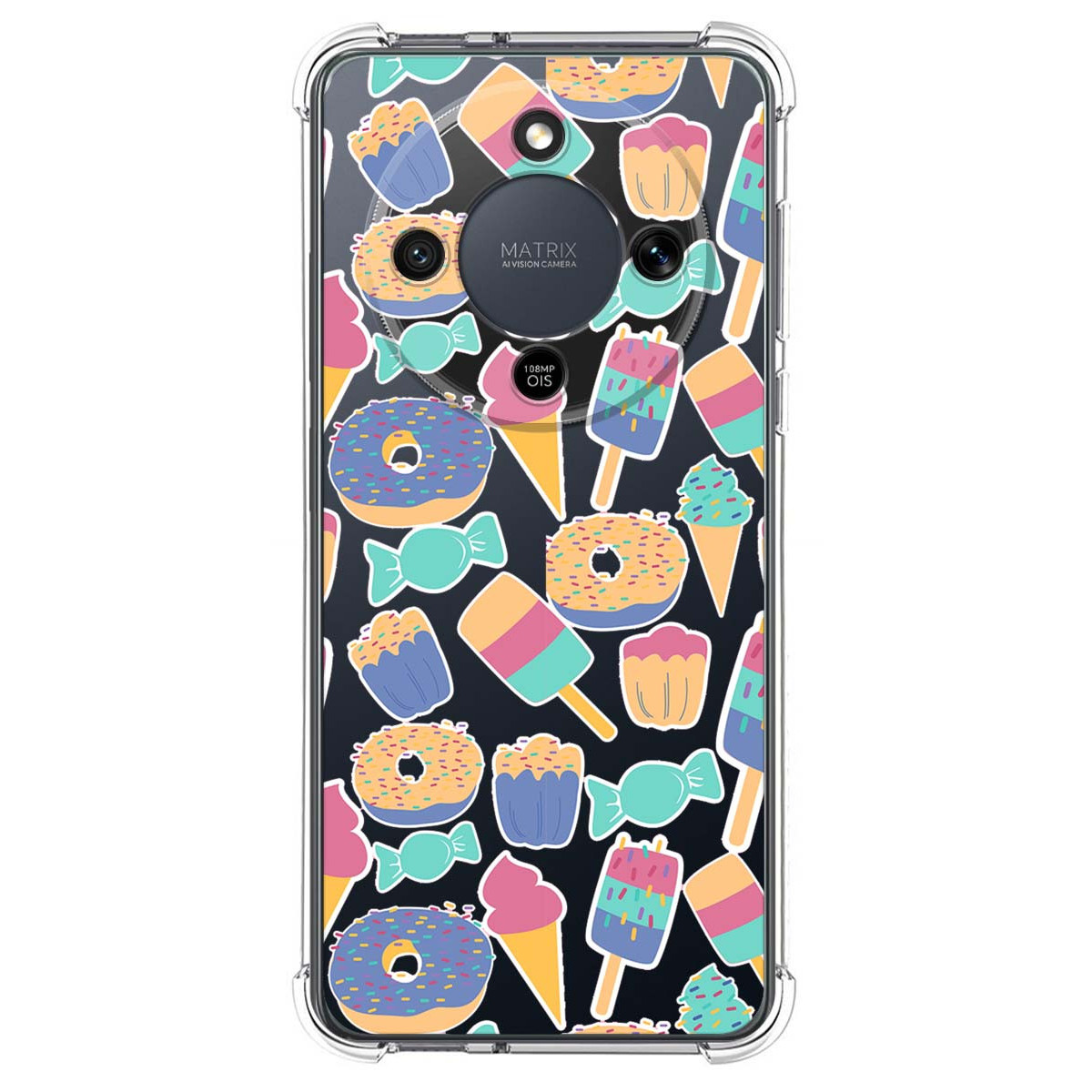 Funda Silicona Antigolpes para Huawei Honor Magic 8 Lite 5G diseño Dulces 02 Dibujos