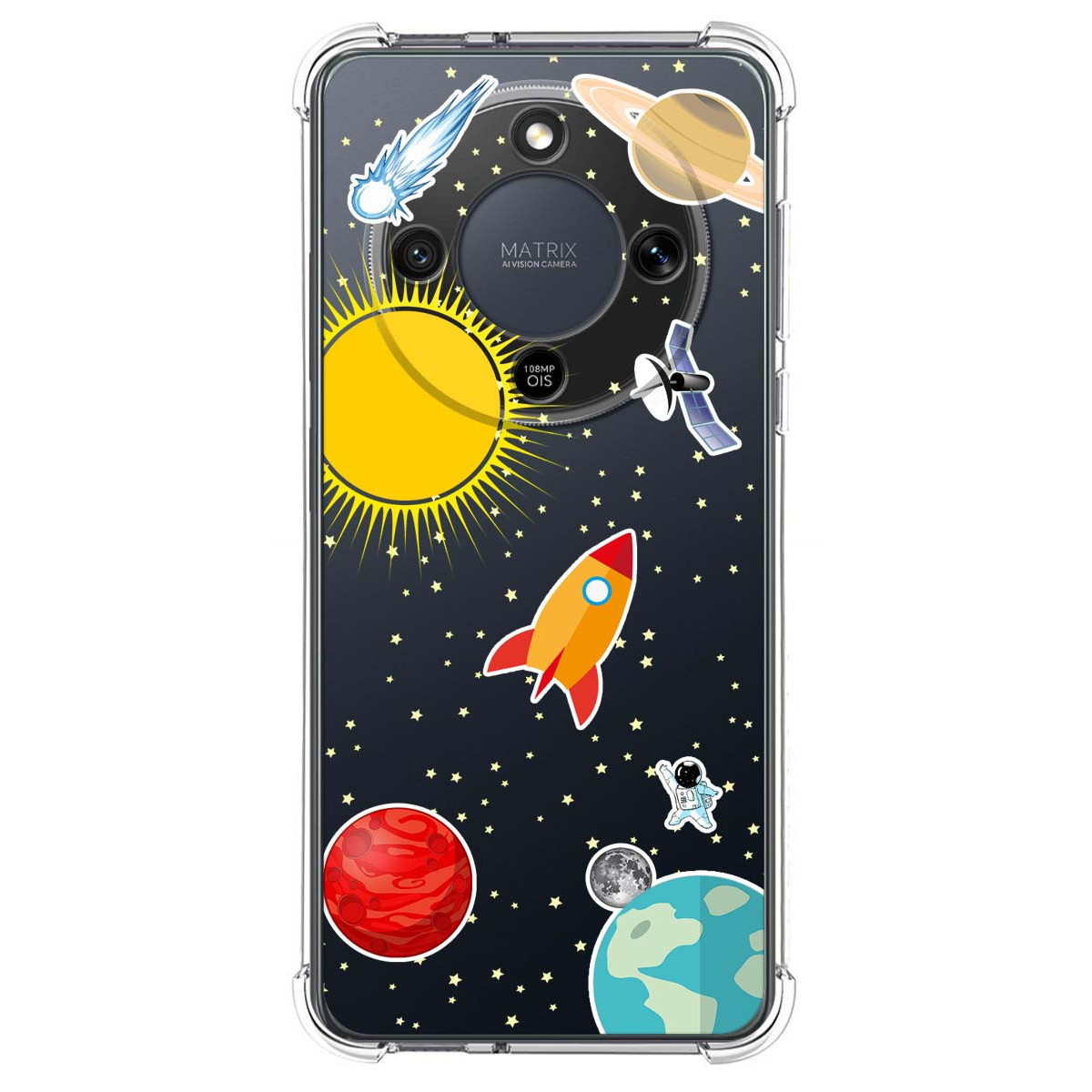 Funda Silicona Antigolpes para Huawei Honor Magic 8 Lite 5G diseño Espacio Dibujos