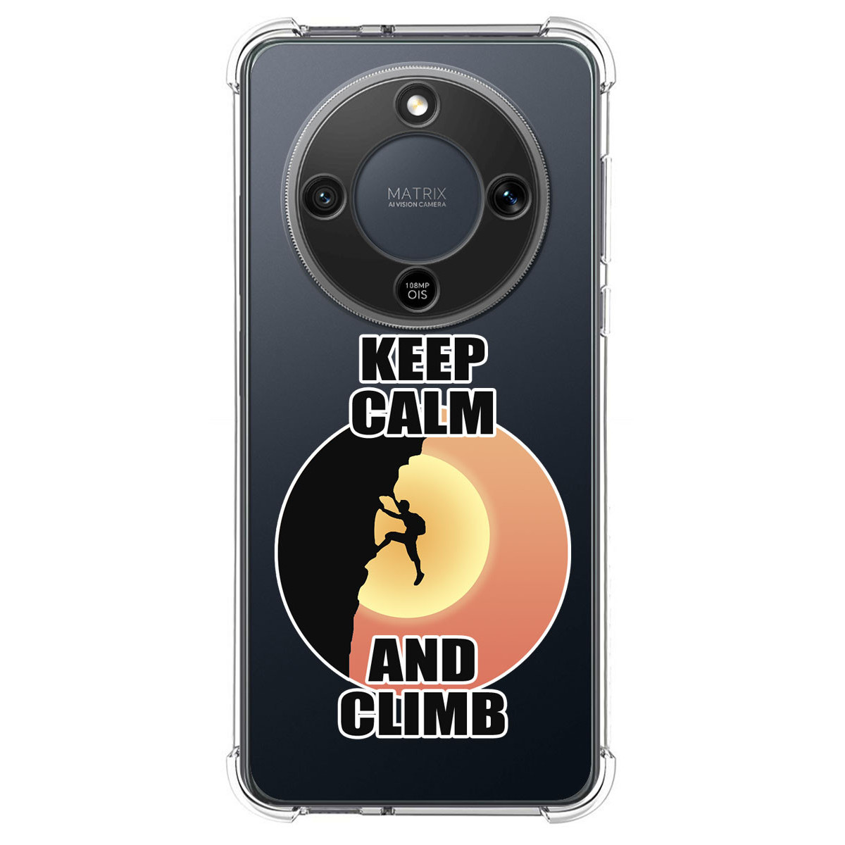 Funda Silicona Antigolpes para Huawei Honor Magic 8 Lite 5G diseño Hombre Escalada Dibujos