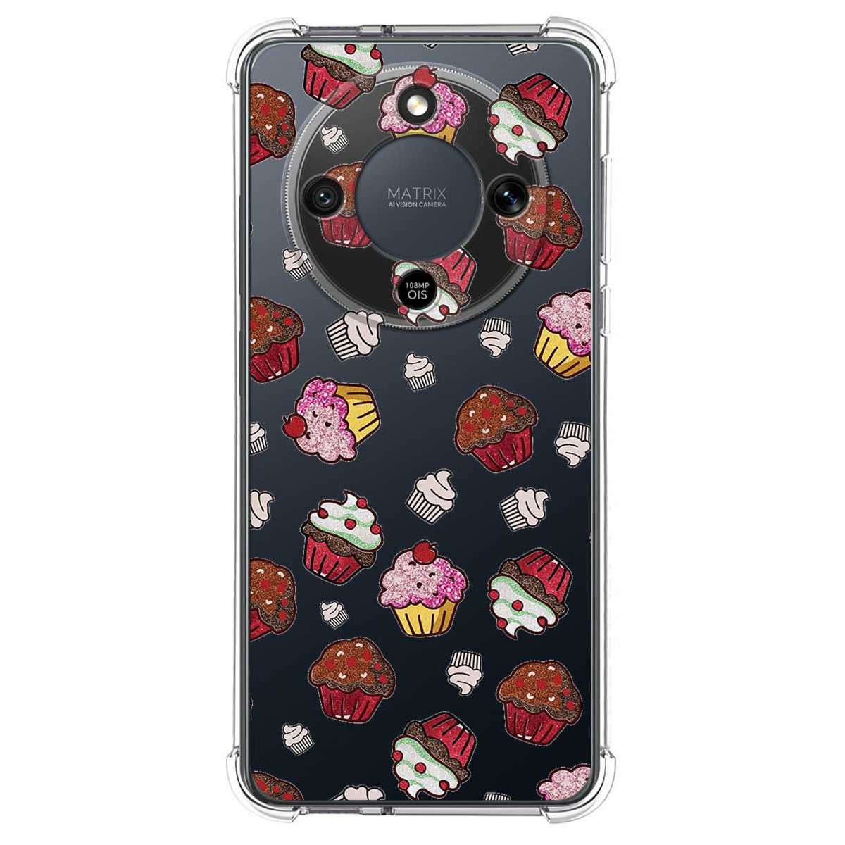 Funda Silicona Antigolpes para Huawei Honor Magic 8 Lite 5G diseño Muffins Dibujos