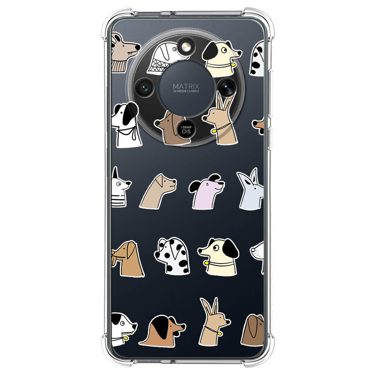 Funda Silicona Antigolpes para Huawei Honor Magic 8 Lite 5G diseño Perros Dibujos