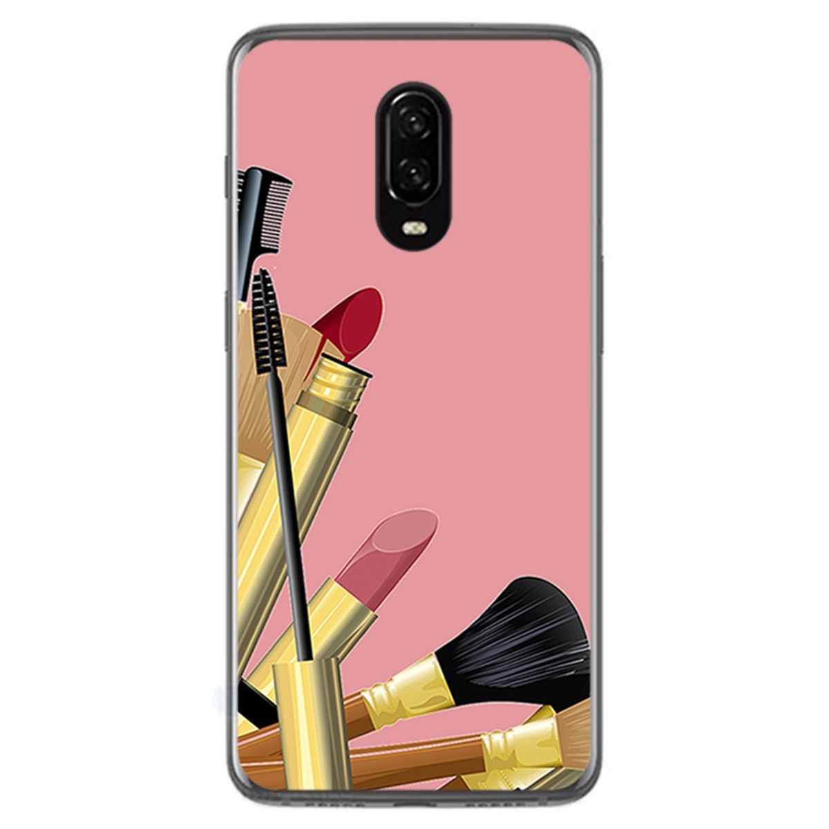 Funda Gel Tpu para Oneplus 6T Diseño Brochas Dibujos