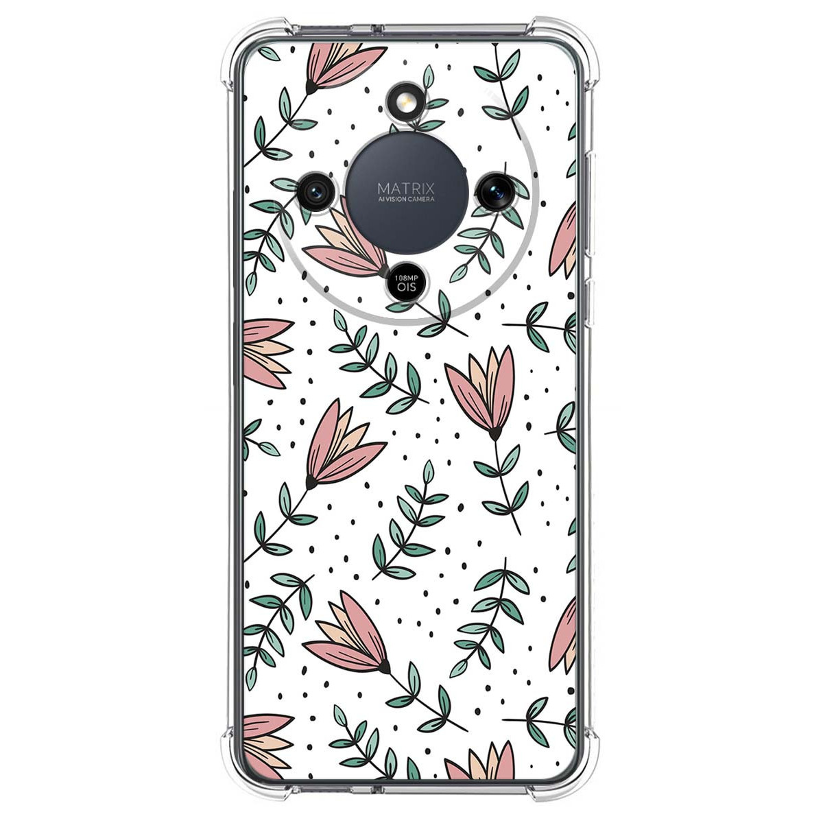 Funda Silicona Antigolpes para Huawei Honor Magic 8 Lite 5G diseño Flores 01 Dibujos