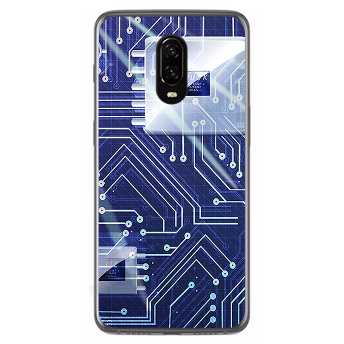 Funda Gel Tpu para Oneplus 6T Diseño Circuito Dibujos