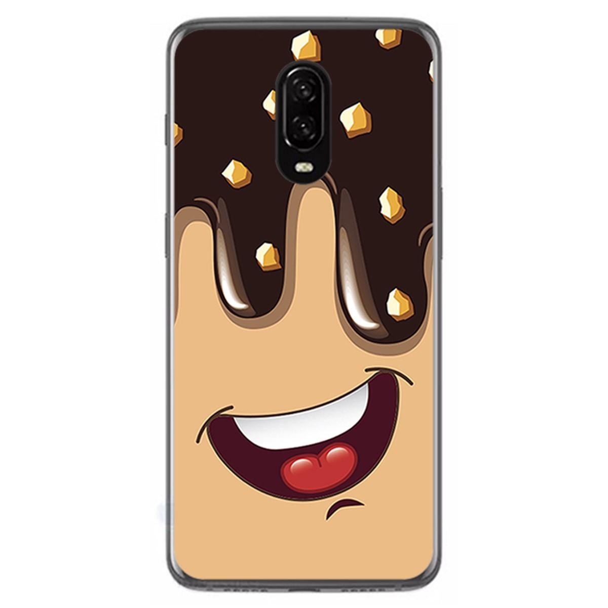 Funda Gel Tpu para Oneplus 6T Diseño Helado Chocolate Dibujos