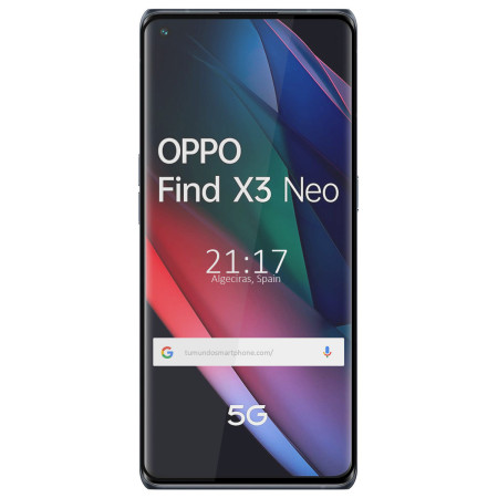 Protector Cristal Templado Curvo 5D Full Glue Negro para Oppo Find X3 Neo 5G Vidrio