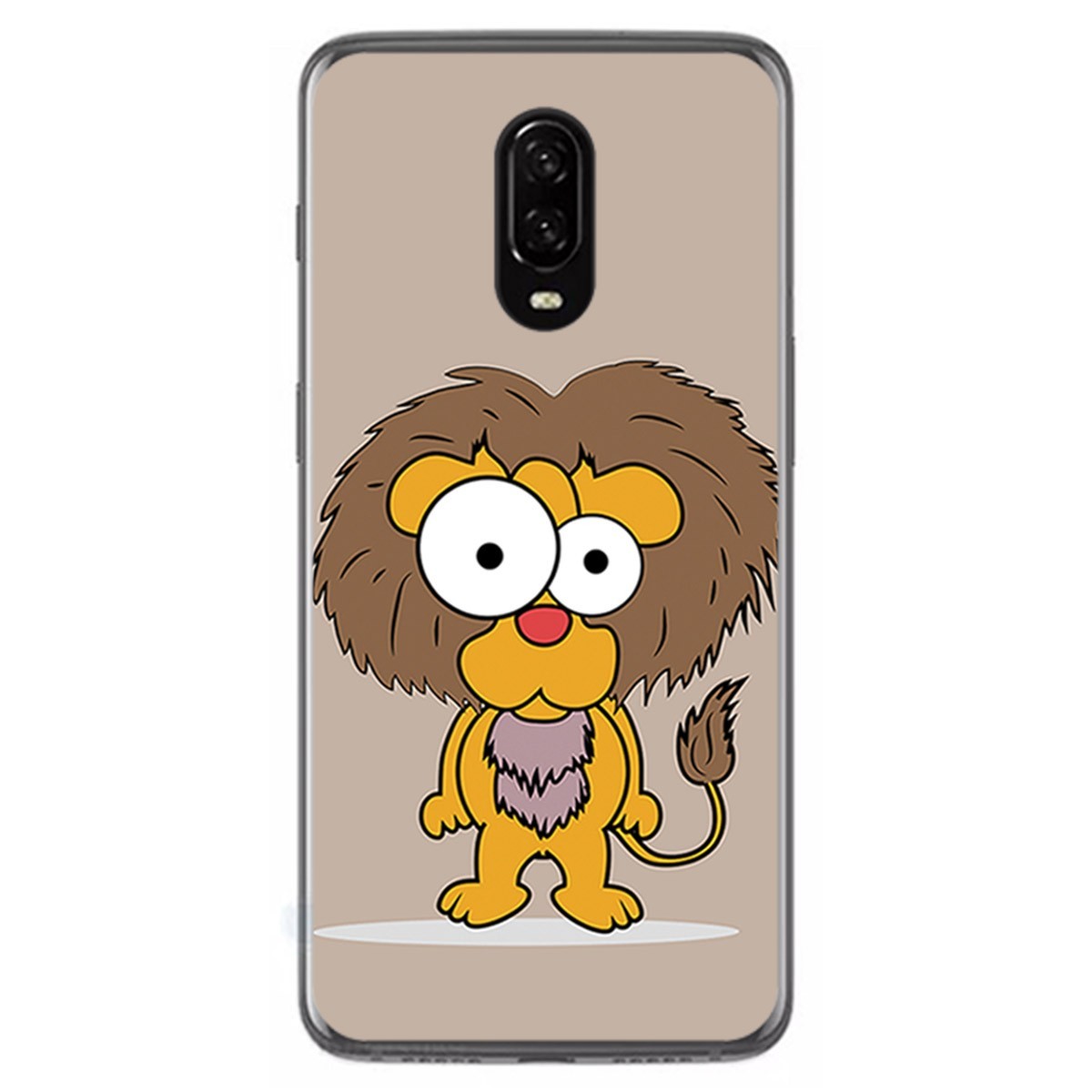 Funda Gel Tpu para Oneplus 6T Diseño Leon Dibujos