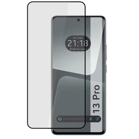 Protector Cristal Templado Curvo 5D Full Glue Negro para Xiaomi 13 Pro 5G Vidrio