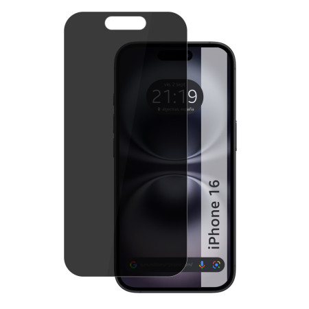 Protector Cristal Templado Completo 5D Antiespías para Iphone 16 (6.1) Vidrio