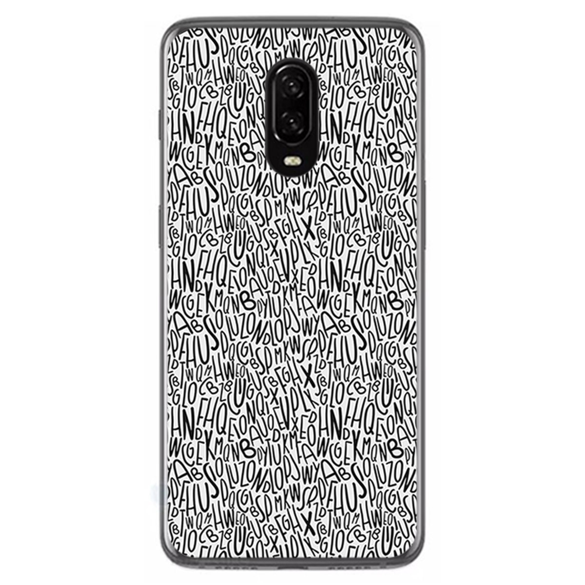 Funda Gel Tpu para Oneplus 6T Diseño Letras Dibujos