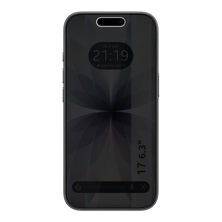 Protector Cristal Templado Completo 5D Antiespías para Iphone 17 (6.3) Vidrio