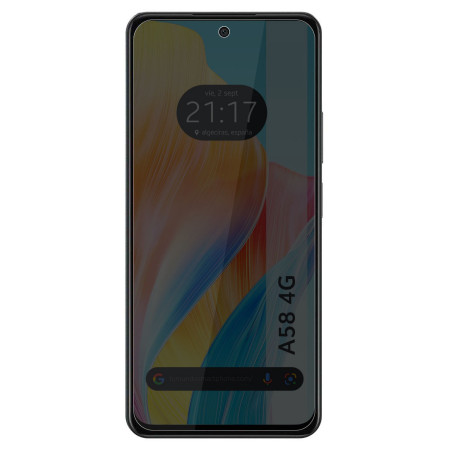 Protector Cristal Templado Completo 5D Antiespías para Oppo A58 4G Vidrio