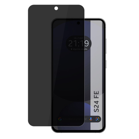 Protector Cristal Templado Completo 5D Antiespías para Samsung Galaxy S24 FE 5G Vidrio
