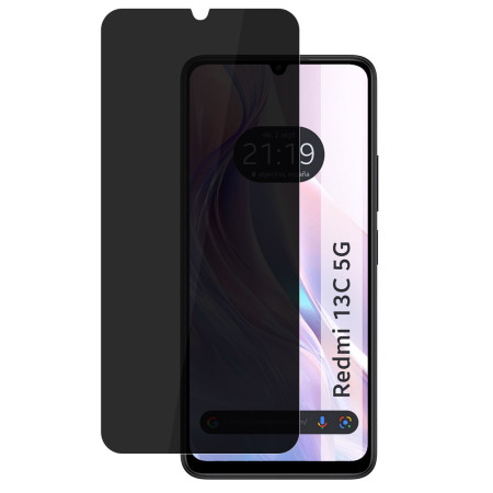 Protector Cristal Templado Completo 5D Antiespías para Xiaomi Redmi 13C Vidrio