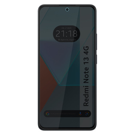 Protector Cristal Templado Completo 5D Antiespías para Xiaomi Redmi Note 13 4G Vidrio