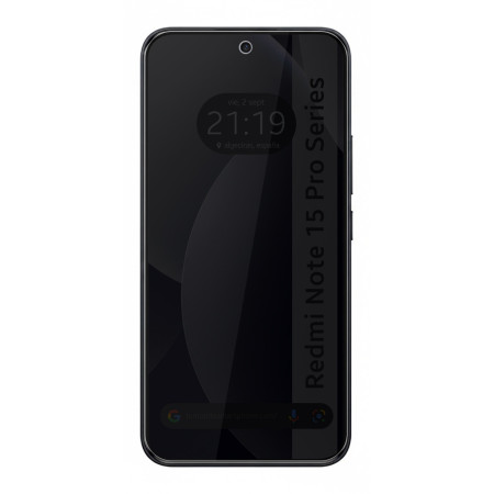 Protector Cristal Templado Completo 5D Antiespías para Xiaomi Redmi Note 15 Pro 5G Vidrio