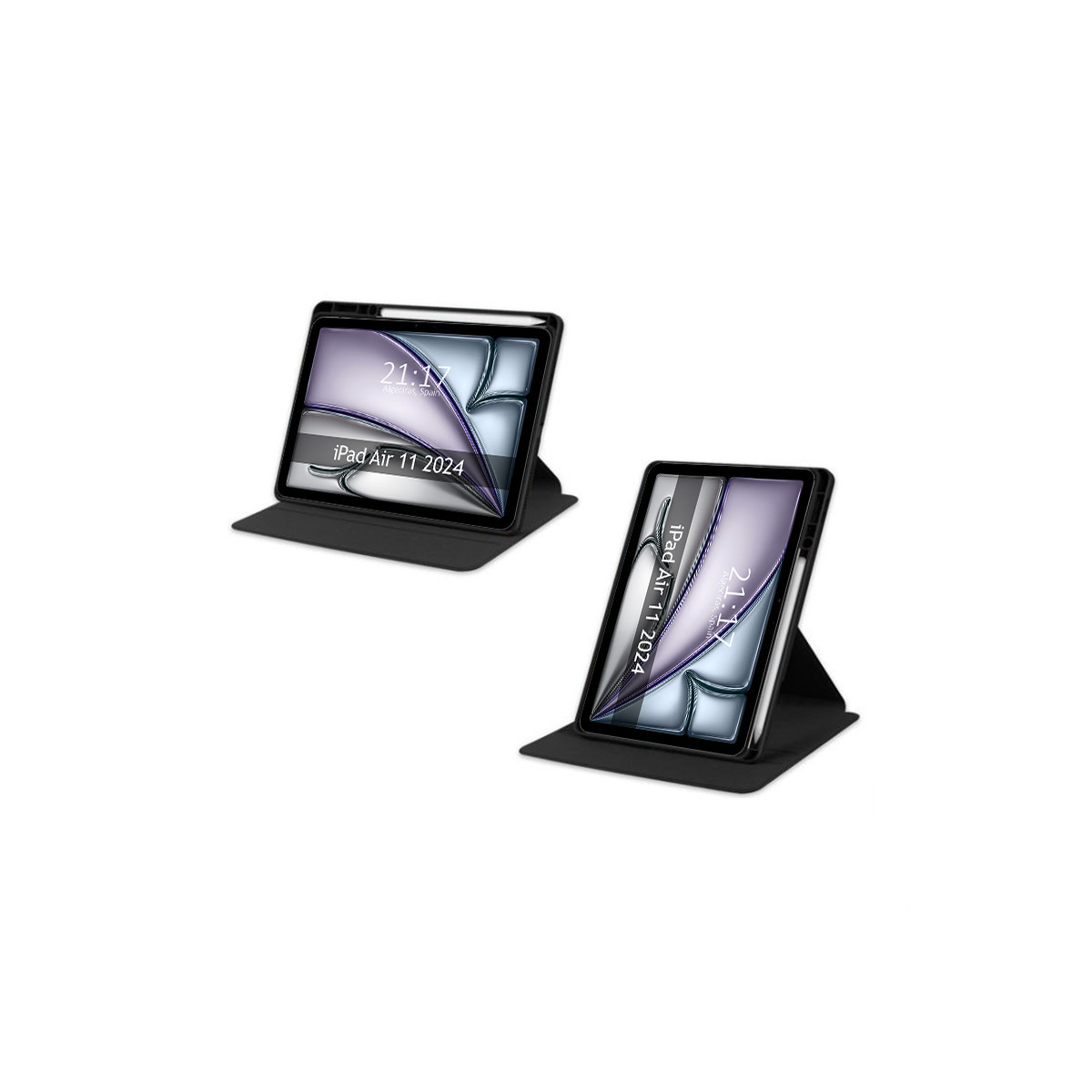 Funda Smart Cover Giratoria para Apple iPad Air 2024 11 (M2) color Negra