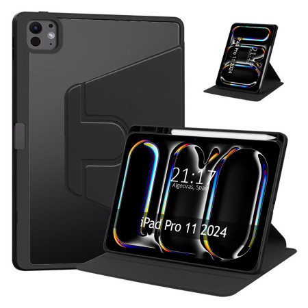 Funda Smart Cover Giratoria para Apple iPad Pro 2024 11 (M4) color Negra