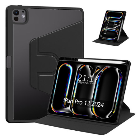 Funda Smart Cover Giratoria para Apple iPad Pro 2024 13 (M4) color Negra