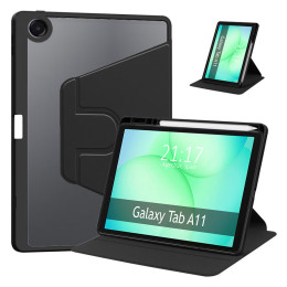 Funda Smart Cover Giratoria para Samsung Galaxy Tab A11 8.7 color Negra