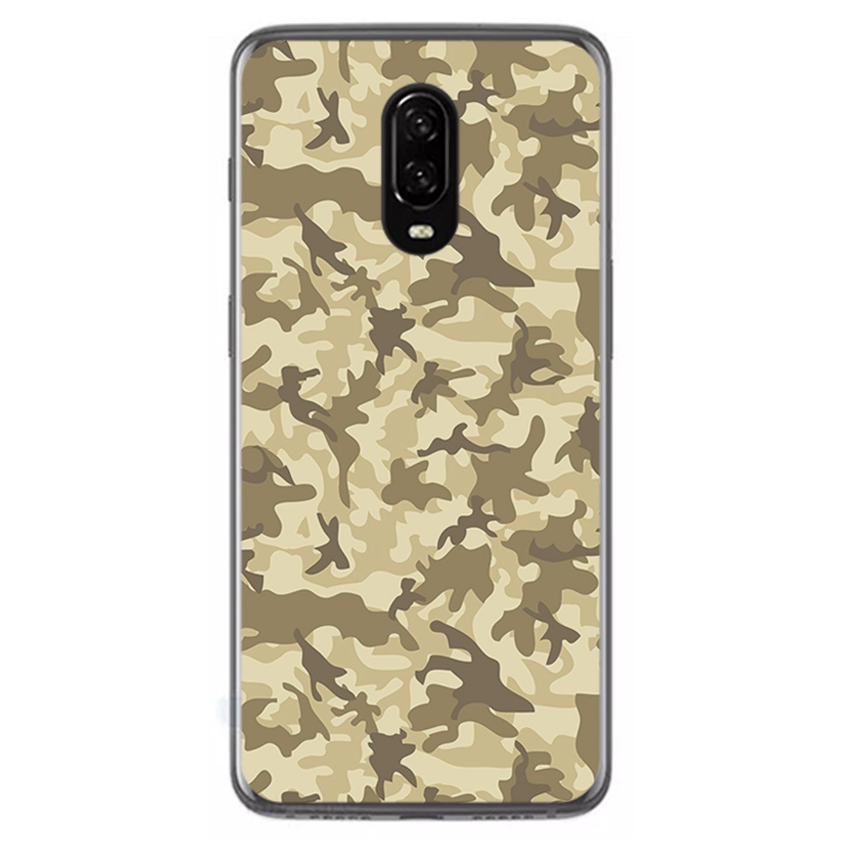 Funda Gel Tpu para Oneplus 6T Diseño Sand Camuflaje Dibujos