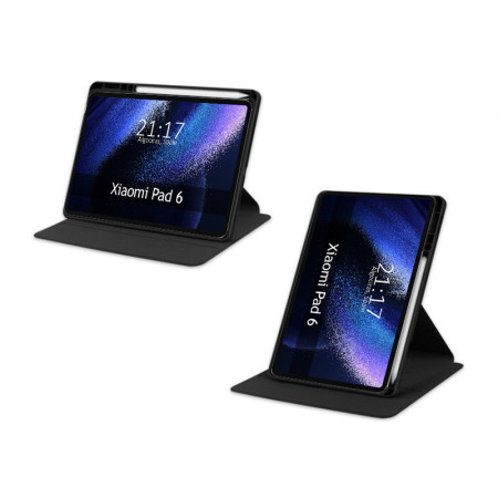 Funda Smart Cover Giratoria para Xiaomi Pad 6 color Negra