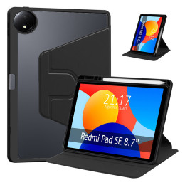 Funda Smart Cover Giratoria para Xiaomi Redmi Pad SE 8.7 color Negra