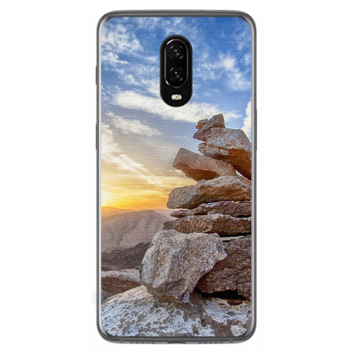 Funda Gel Tpu para Oneplus 6T Diseño Sunset Dibujos
