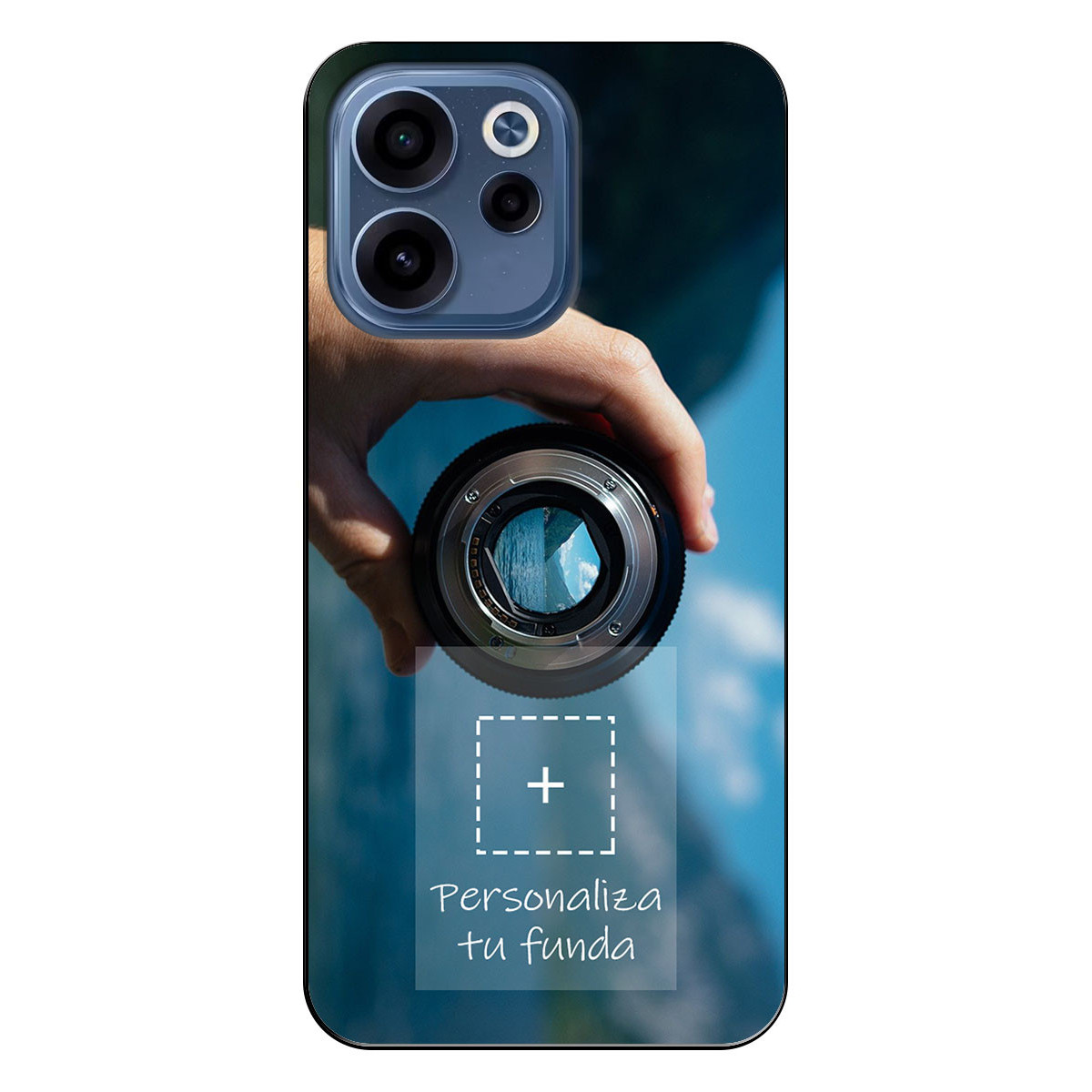 Personaliza tu Funda Silicona Gel Tpu Negra con tu Fotografia para Oppo Reno 15 F / 15F 5G Dibujo Personalizada