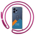 Personaliza tu Funda Colgante Transparente para Oppo Reno 15 FS / 15FS 5G con Cordon Rosa Fucsia Dibujo Personalizada