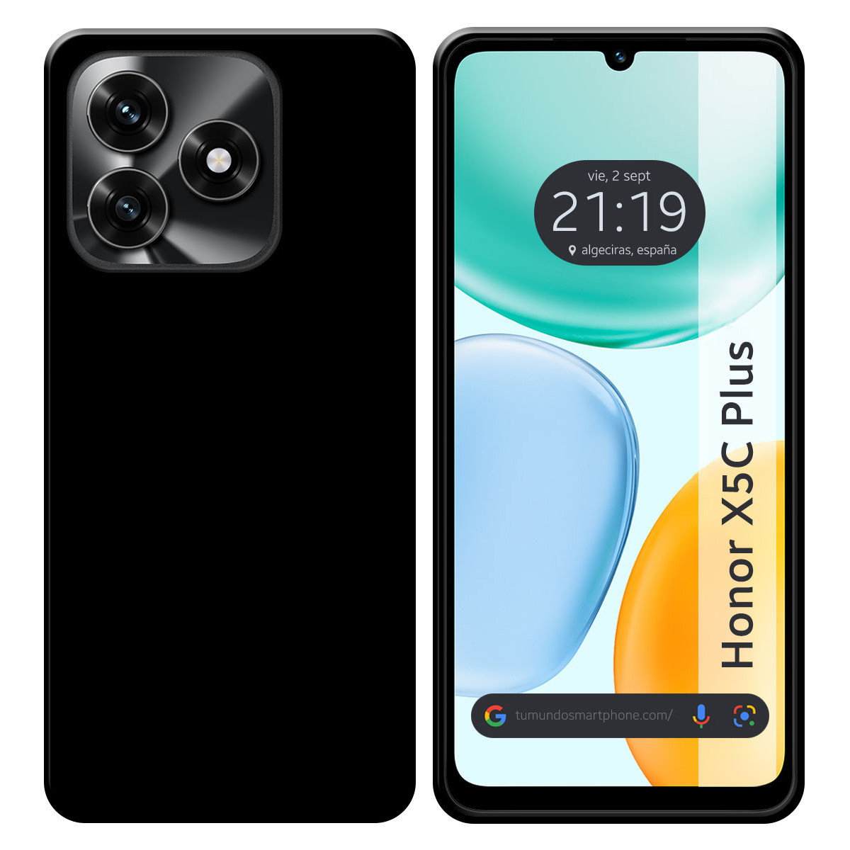 Funda Silicona Gel TPU Negra para Huawei Honor...
