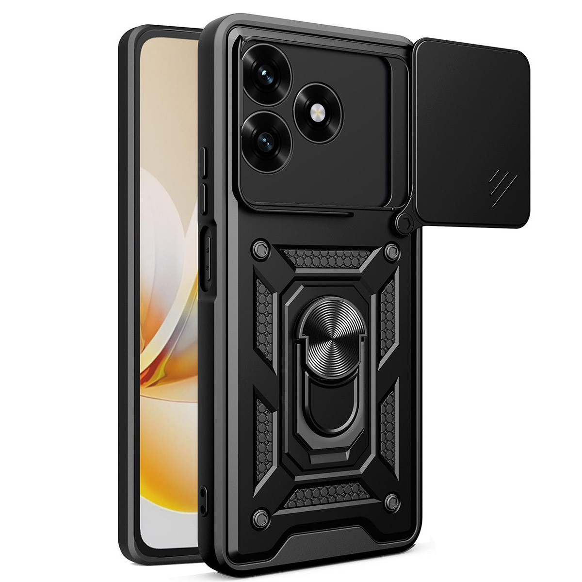 Funda Tough Armor con Anillo Giratorio Negra...