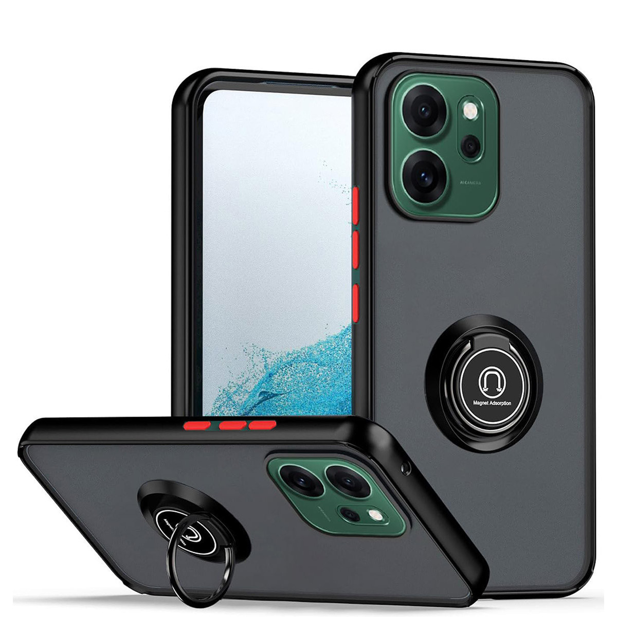 Funda Mate con Borde Negro y Anillo Giratorio...