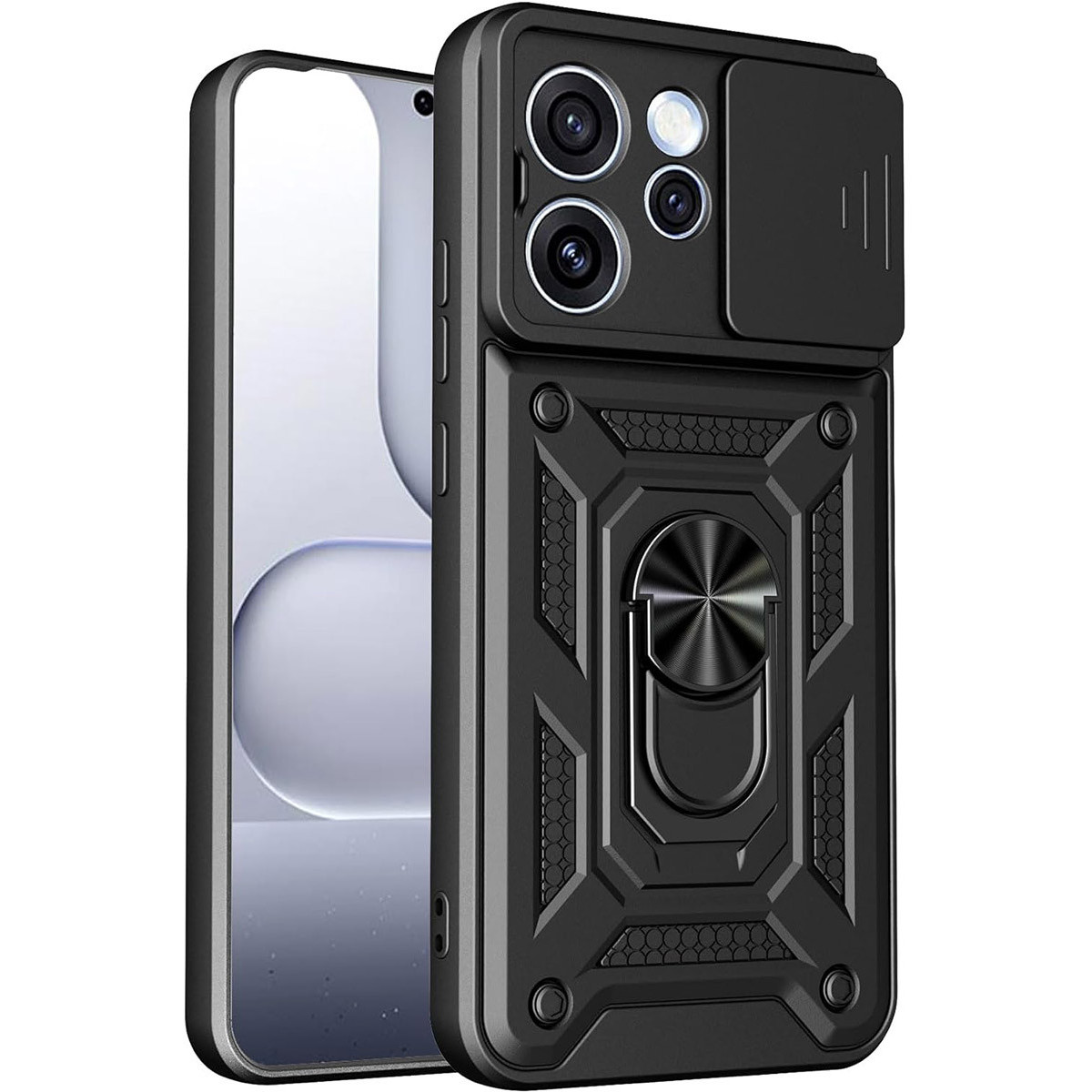 Funda Tough Armor con Anillo Giratorio Negra...