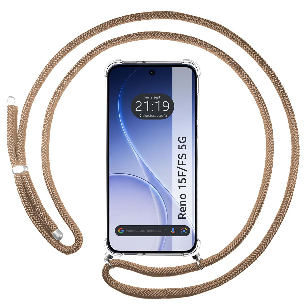 Funda Colgante Transparente para Oppo Reno 15 F...