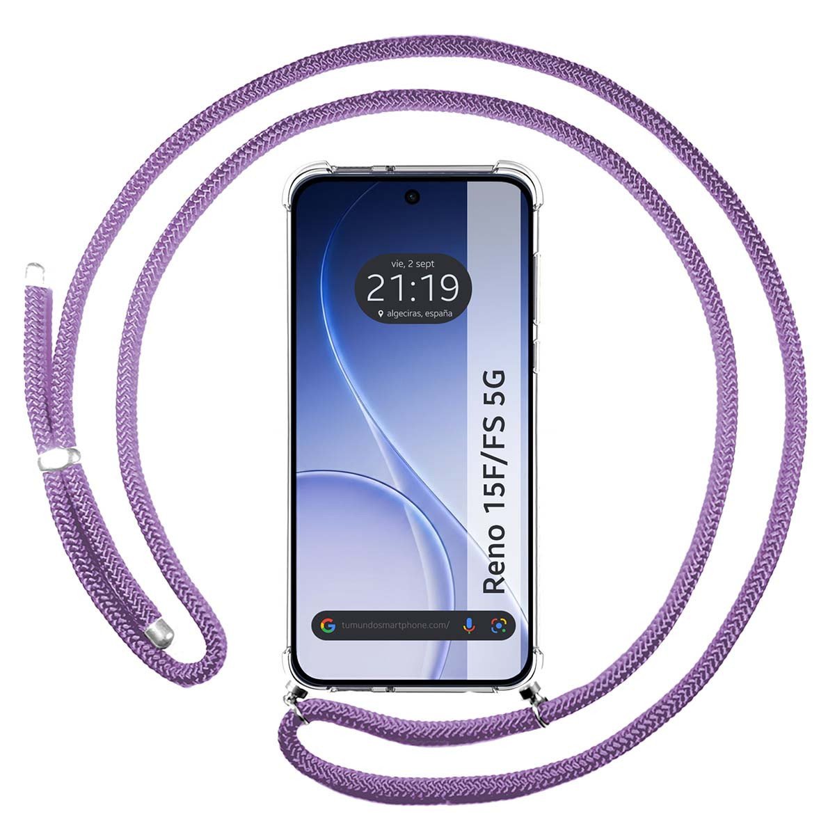 Funda Colgante Transparente para Oppo Reno 15 F...