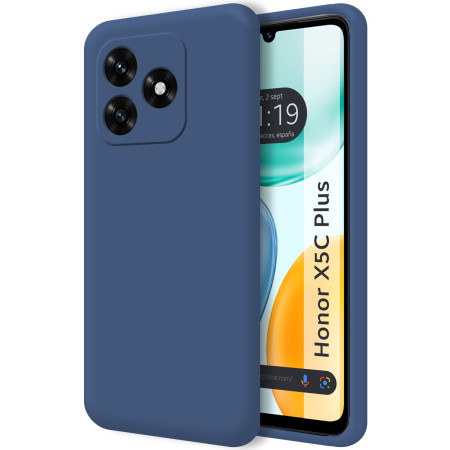 Funda Silicona Líquida Ultra Suave para Huawei Honor X5c Plus color Azul