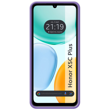 Funda Silicona Líquida Ultra Suave para Huawei Honor X5c Plus color Morada