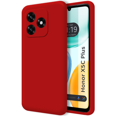 Funda Silicona Líquida Ultra Suave para Huawei Honor X5c Plus color Roja