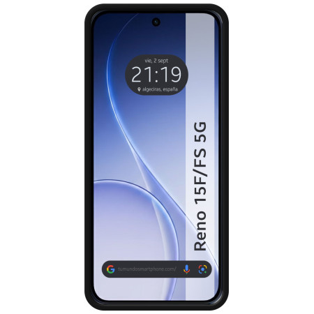 Funda Silicona Líquida Ultra Suave para Oppo Reno 15 F / 15F 5G color Negra
