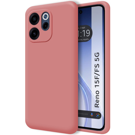 Funda Silicona Líquida Ultra Suave para Oppo Reno 15 FS / 15FS 5G color Rosa
