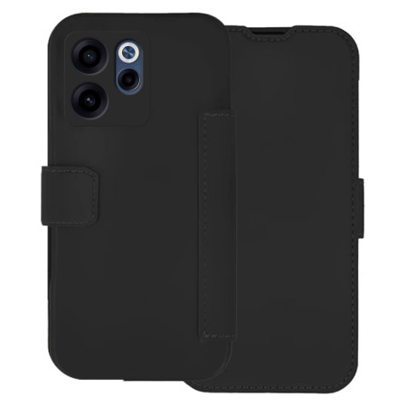 Funda Silicona Suave con Tapa para Oppo Reno 15 FS / 15FS 5G color Negra