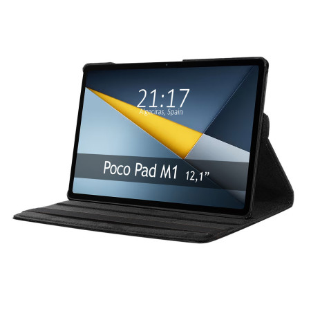 Funda Giratoria 360 para Xiaomi POCO Pad M1 color Negra